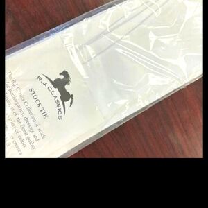 R.J. Classics WHITE Traditional Stock Tie